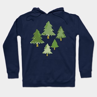 Watercolour Pine Trees Hoodie